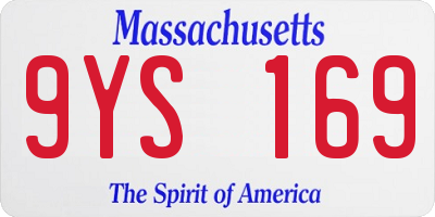 MA license plate 9YS169