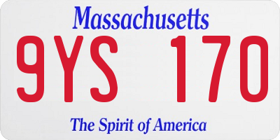 MA license plate 9YS170