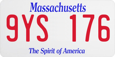 MA license plate 9YS176