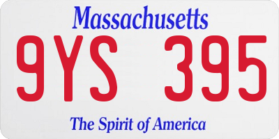 MA license plate 9YS395