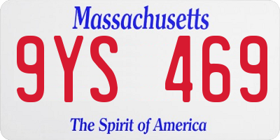 MA license plate 9YS469