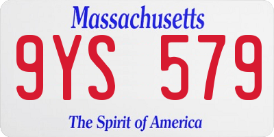 MA license plate 9YS579