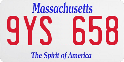 MA license plate 9YS658