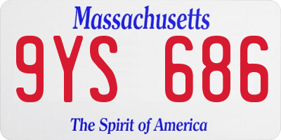 MA license plate 9YS686