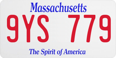 MA license plate 9YS779