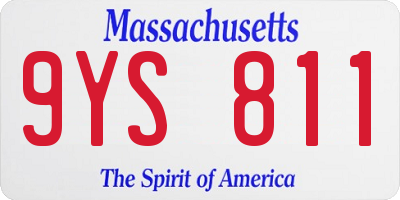 MA license plate 9YS811