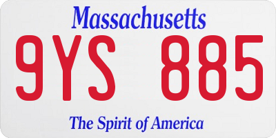 MA license plate 9YS885