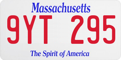 MA license plate 9YT295