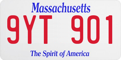 MA license plate 9YT901