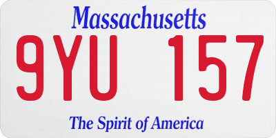 MA license plate 9YU157