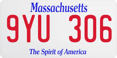 MA license plate 9YU306