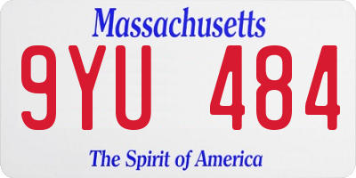 MA license plate 9YU484