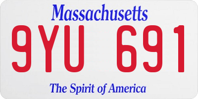 MA license plate 9YU691