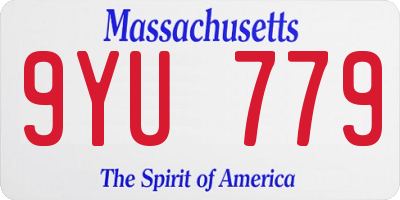 MA license plate 9YU779