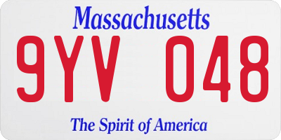 MA license plate 9YV048