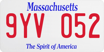 MA license plate 9YV052