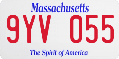 MA license plate 9YV055