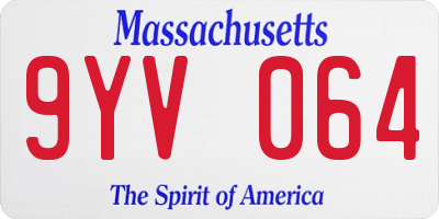 MA license plate 9YV064