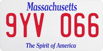 MA license plate 9YV066
