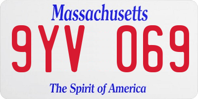 MA license plate 9YV069