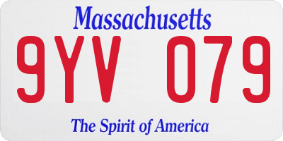 MA license plate 9YV079