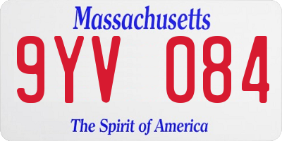 MA license plate 9YV084