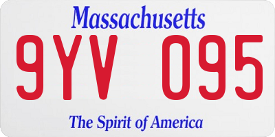 MA license plate 9YV095