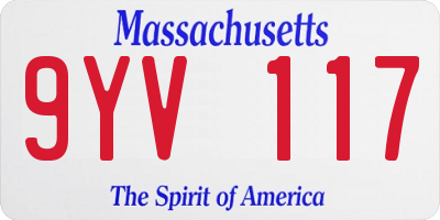 MA license plate 9YV117