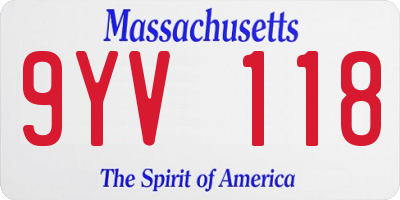 MA license plate 9YV118