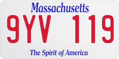 MA license plate 9YV119