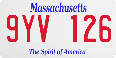 MA license plate 9YV126