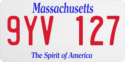 MA license plate 9YV127