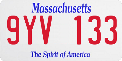 MA license plate 9YV133