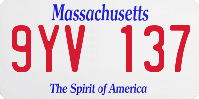 MA license plate 9YV137