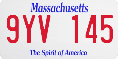 MA license plate 9YV145