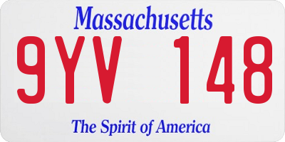 MA license plate 9YV148