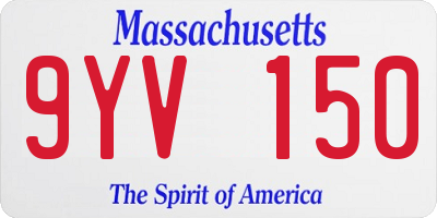 MA license plate 9YV150