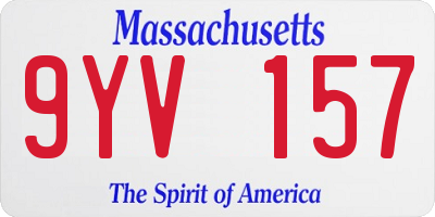 MA license plate 9YV157