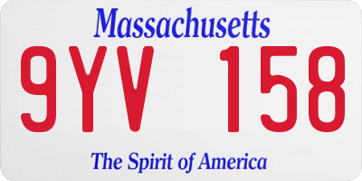 MA license plate 9YV158