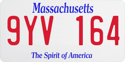 MA license plate 9YV164