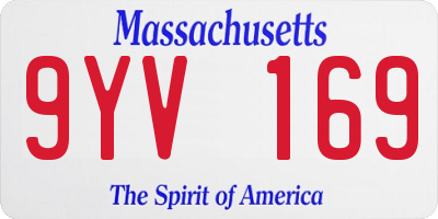 MA license plate 9YV169