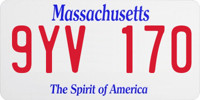 MA license plate 9YV170
