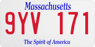 MA license plate 9YV171