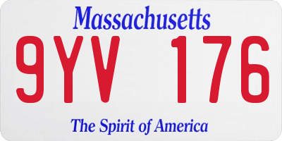 MA license plate 9YV176