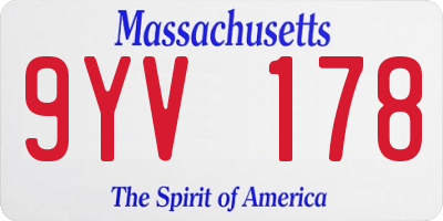 MA license plate 9YV178