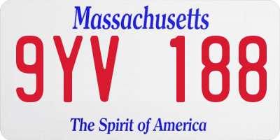 MA license plate 9YV188
