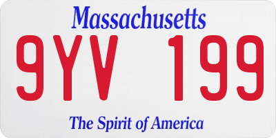 MA license plate 9YV199