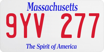 MA license plate 9YV277