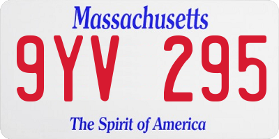 MA license plate 9YV295