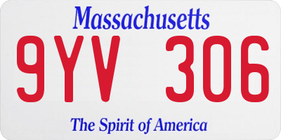 MA license plate 9YV306